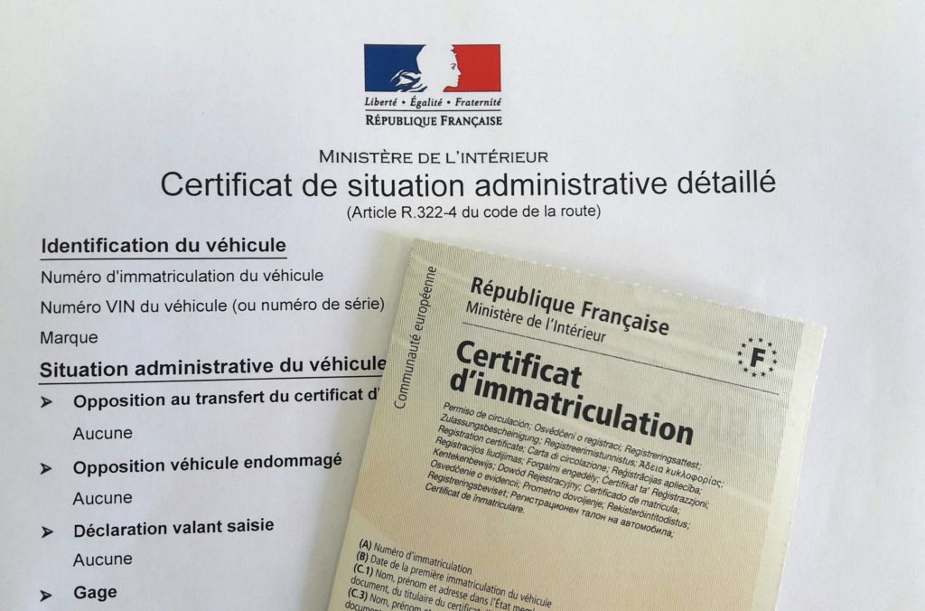 Démarches administratives Chiroubles - Immatriculation 